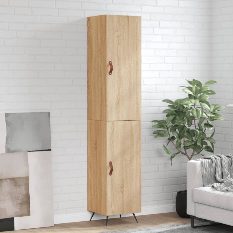 vidaXL Credenza Rovere Sonoma 34,5x34x180 cm in Legno Multistrato vidaXL Credenza Rovere Sonoma 34,5x34x180 cm in Legno Multistrato