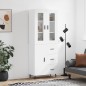 vidaXL Credenza Bianca 69,5x34x180 cm in Legno Multistrato vidaXL Credenza Bianca 69,5x34x180 cm in Legno Multistrato