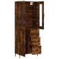 vidaXL Credenza Rovere Fumo 69,5x34x180 cm in Legno Multistrato vidaXL Credenza Rovere Fumo 69,5x34x180 cm in Legno Multistrato