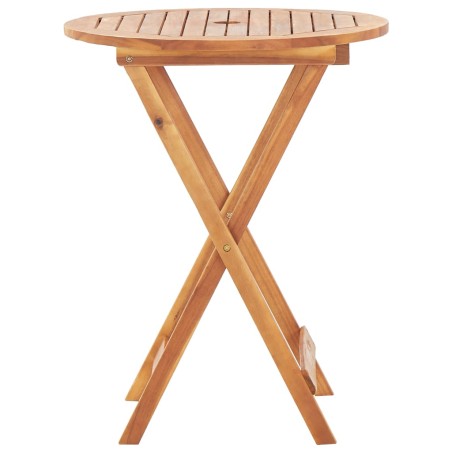 vidaXL Tavolo da Giardino Pieghevole 60x75 cm in Massello d'Acacia