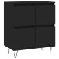 vidaXL Credenze 3 pz Nere in Legno Multistrato vidaXL Credenze 3 pz Nere in Legno Multistrato