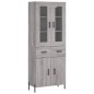 vidaXL Credenza Grigio Sonoma 69,5x34x180 cm in Legno Multistrato vidaXL Credenza Grigio Sonoma 69,5x34x180 cm in Legno Multistrato