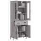 vidaXL Credenza Grigio Sonoma 69,5x34x180 cm in Legno Multistrato vidaXL Credenza Grigio Sonoma 69,5x34x180 cm in Legno Multistrato