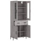 vidaXL Credenza Grigio Sonoma 69,5x34x180 cm in Legno Multistrato vidaXL Credenza Grigio Sonoma 69,5x34x180 cm in Legno Multistrato