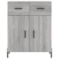 vidaXL Credenza Grigio Sonoma 69,5x34x180 cm in Legno Multistrato vidaXL Credenza Grigio Sonoma 69,5x34x180 cm in Legno Multistrato