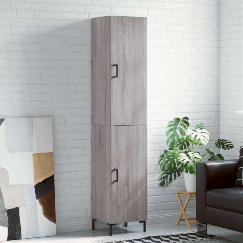 vidaXL Credenza Grigio Sonoma 34,5x34x180 cm in Legno Multistrato vidaXL Credenza Grigio Sonoma 34,5x34x180 cm in Legno Multistrato