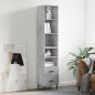 vidaXL Credenza Grigio Cemento 34,5x34x180 cm in Legno Multistrato vidaXL Credenza Grigio Cemento 34,5x34x180 cm in Legno Multistrato
