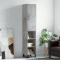 vidaXL Credenza Grigio Cemento 34,5x34x180 cm in Legno Multistrato vidaXL Credenza Grigio Cemento 34,5x34x180 cm in Legno Multistrato