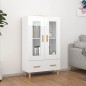 Credenza Bianco Lucido 70x31x115 cm in Legno Multistrato Credenza Bianco Lucido 70x31x115 cm in Legno Multistrato