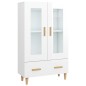 Credenza Bianco Lucido 70x31x115 cm in Legno Multistrato Credenza Bianco Lucido 70x31x115 cm in Legno Multistrato
