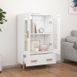 Credenza Bianco Lucido 70x31x115 cm in Legno Multistrato Credenza Bianco Lucido 70x31x115 cm in Legno Multistrato