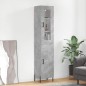 vidaXL Credenza Grigio Cemento 34,5x34x180 cm in Legno Multistrato vidaXL Credenza Grigio Cemento 34,5x34x180 cm in Legno Multistrato