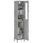 vidaXL Credenza Grigio Cemento 34,5x34x180 cm in Legno Multistrato vidaXL Credenza Grigio Cemento 34,5x34x180 cm in Legno Multistrato