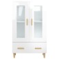 Credenza Bianco Lucido 70x31x115 cm in Legno Multistrato Credenza Bianco Lucido 70x31x115 cm in Legno Multistrato