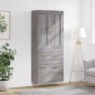 vidaXL Credenza Grigio Sonoma 69,5x34x180 cm in Legno Multistrato vidaXL Credenza Grigio Sonoma 69,5x34x180 cm in Legno Multistrato