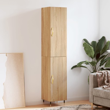 vidaXL Credenza Rovere Sonoma 34,5x34x180 cm in Legno Multistrato