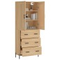vidaXL Credenza Rovere Sonoma 69,5x34x180 cm in Legno Multistrato vidaXL Credenza Rovere Sonoma 69,5x34x180 cm in Legno Multistrato