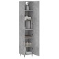 vidaXL Credenza Grigio Cemento 34,5x34x180 cm in Legno Multistrato vidaXL Credenza Grigio Cemento 34,5x34x180 cm in Legno Multistrato