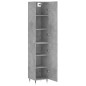vidaXL Credenza Grigio Cemento 34,5x34x180 cm in Legno Multistrato vidaXL Credenza Grigio Cemento 34,5x34x180 cm in Legno Multistrato