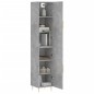 vidaXL Credenza Grigio Cemento 34,5x34x180 cm in Legno Multistrato vidaXL Credenza Grigio Cemento 34,5x34x180 cm in Legno Multistrato