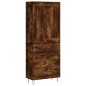 vidaXL Credenza Rovere Fumo 69,5x34x180 cm in Legno Multistrato vidaXL Credenza Rovere Fumo 69,5x34x180 cm in Legno Multistrato
