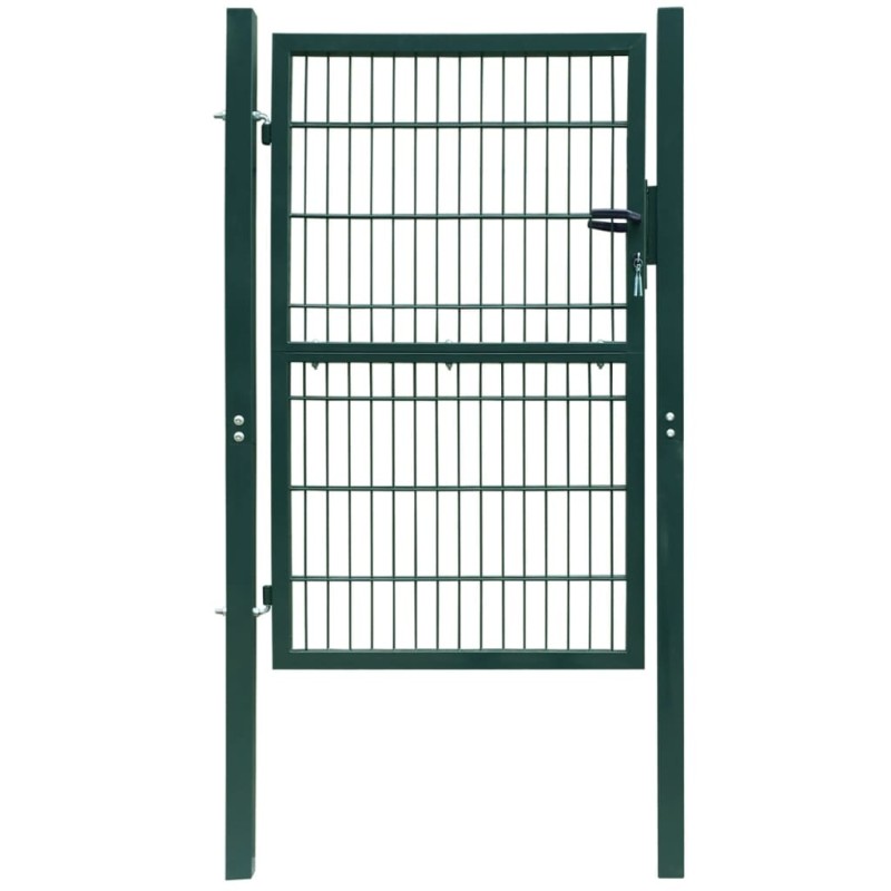 Cancello da Giardino 2D (Singolo) Verde 106 x 210 cm Cancello da Giardino 2D (Singolo) Verde 106 x 210 cm