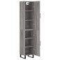 vidaXL Credenza Grigio Sonoma 34,5x34x180 cm in Legno Multistrato vidaXL Credenza Grigio Sonoma 34,5x34x180 cm in Legno Multistrato