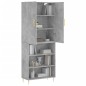 vidaXL Credenza Grigio Cemento 69,5x34x180 cm in Legno Multistrato vidaXL Credenza Grigio Cemento 69,5x34x180 cm in Legno Multistrato
