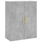 vidaXL Credenza Grigio Cemento 69,5x34x180 cm in Legno Multistrato vidaXL Credenza Grigio Cemento 69,5x34x180 cm in Legno Multistrato