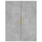 vidaXL Credenza Grigio Cemento 69,5x34x180 cm in Legno Multistrato vidaXL Credenza Grigio Cemento 69,5x34x180 cm in Legno Multistrato