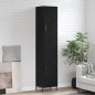 vidaXL Credenza Nera 34,5x34x180 cm in Legno Multistrato vidaXL Credenza Nera 34,5x34x180 cm in Legno Multistrato