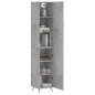 vidaXL Credenza Grigio Cemento 34,5x34x180 cm in Legno Multistrato vidaXL Credenza Grigio Cemento 34,5x34x180 cm in Legno Multistrato