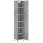 vidaXL Credenza Grigio Cemento 34,5x34x180 cm in Legno Multistrato vidaXL Credenza Grigio Cemento 34,5x34x180 cm in Legno Multistrato