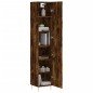 vidaXL Credenza Rovere Fumo 34,5x34x180 cm in Legno Multistrato vidaXL Credenza Rovere Fumo 34,5x34x180 cm in Legno Multistrato