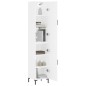 vidaXL Credenza Bianca 34,5x34x180 cm in Legno Multistrato vidaXL Credenza Bianca 34,5x34x180 cm in Legno Multistrato