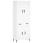vidaXL Credenza Bianca 69,5x34x180 cm in Legno Multistrato vidaXL Credenza Bianca 69,5x34x180 cm in Legno Multistrato