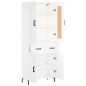 vidaXL Credenza Bianca 69,5x34x180 cm in Legno Multistrato vidaXL Credenza Bianca 69,5x34x180 cm in Legno Multistrato