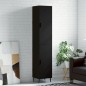 vidaXL Credenza Nera 34,5x34x180 cm in Legno Multistrato vidaXL Credenza Nera 34,5x34x180 cm in Legno Multistrato