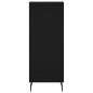 vidaXL Credenza Nera 34,5x34x180 cm in Legno Multistrato vidaXL Credenza Nera 34,5x34x180 cm in Legno Multistrato