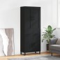 vidaXL Credenza Nera 69,5x34x180 cm in Legno Multistrato vidaXL Credenza Nera 69,5x34x180 cm in Legno Multistrato