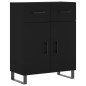 vidaXL Credenza Nera 69,5x34x180 cm in Legno Multistrato vidaXL Credenza Nera 69,5x34x180 cm in Legno Multistrato