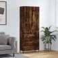 vidaXL Credenza Rovere Fumo 69,5x34x180 cm in Legno Multistrato vidaXL Credenza Rovere Fumo 69,5x34x180 cm in Legno Multistrato