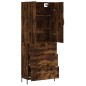 vidaXL Credenza Rovere Fumo 69,5x34x180 cm in Legno Multistrato vidaXL Credenza Rovere Fumo 69,5x34x180 cm in Legno Multistrato