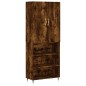 vidaXL Credenza Rovere Fumo 69,5x34x180 cm in Legno Multistrato vidaXL Credenza Rovere Fumo 69,5x34x180 cm in Legno Multistrato