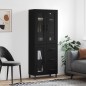 vidaXL Credenza Nera 69,5x34x180 cm in Legno Multistrato vidaXL Credenza Nera 69,5x34x180 cm in Legno Multistrato
