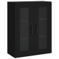 vidaXL Credenza Nera 69,5x34x180 cm in Legno Multistrato vidaXL Credenza Nera 69,5x34x180 cm in Legno Multistrato