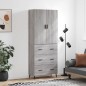 vidaXL Credenza Grigio Sonoma 69,5x34x180 cm in Legno Multistrato vidaXL Credenza Grigio Sonoma 69,5x34x180 cm in Legno Multistrato