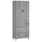 vidaXL Credenza Grigio Sonoma 69,5x34x180 cm in Legno Multistrato vidaXL Credenza Grigio Sonoma 69,5x34x180 cm in Legno Multistrato