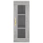 vidaXL Credenza Grigio Sonoma 34,5x34x180 cm in Legno Multistrato vidaXL Credenza Grigio Sonoma 34,5x34x180 cm in Legno Multistrato
