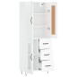vidaXL Credenza Bianco Lucido 69,5x34x180 cm in Legno Multistrato vidaXL Credenza Bianco Lucido 69,5x34x180 cm in Legno Multistrato